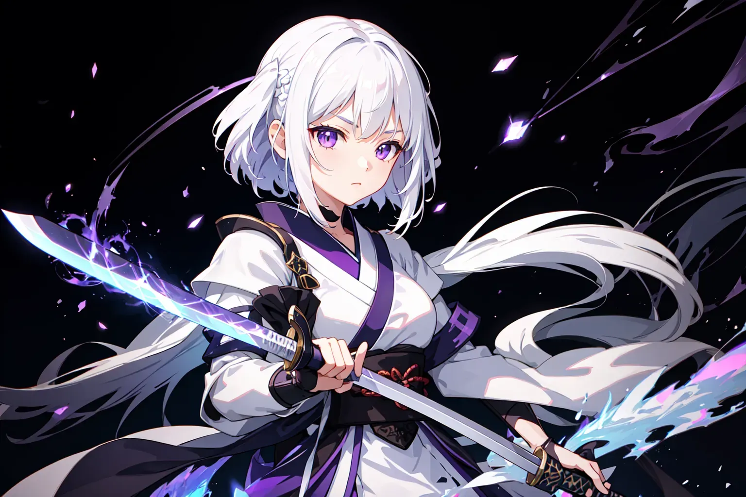 Magic Swordsman Action Prompt