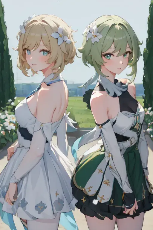 Two-person image with right and left template