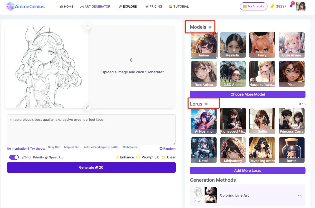 examples of models and Loras