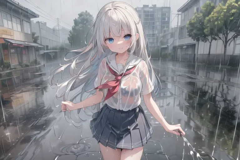 City in Rain