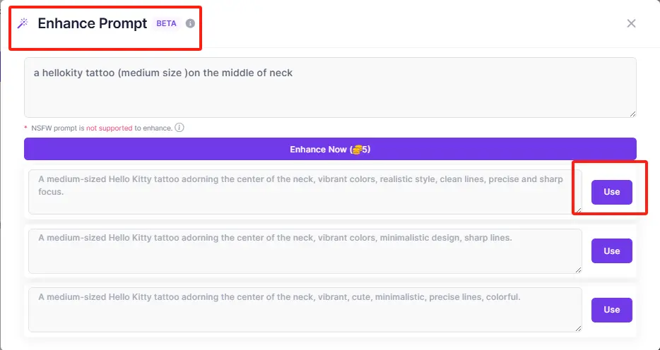'Enhance' feature of Anime Genius