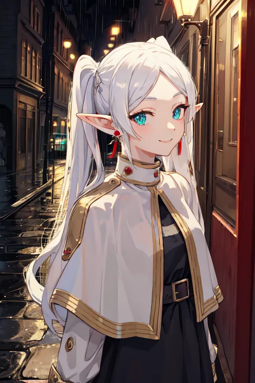 Frieren on a dark street