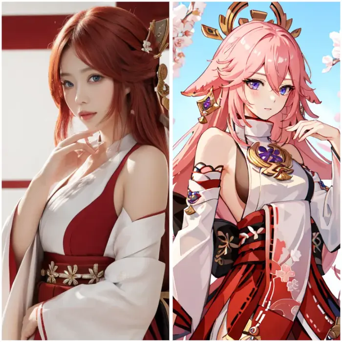 Cosplay art of Yaemiko in Genshin Impact