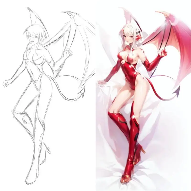 変換ツールで素晴らしいアニメアバターを作成シンプルな下絵をカラフルな画像に変換する