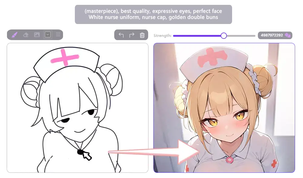 Real-time AI anime art painter