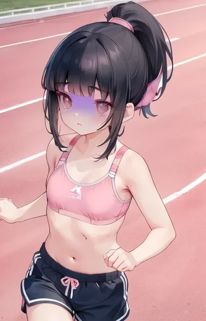 A girl with disgusting expression made by AnimeGenius