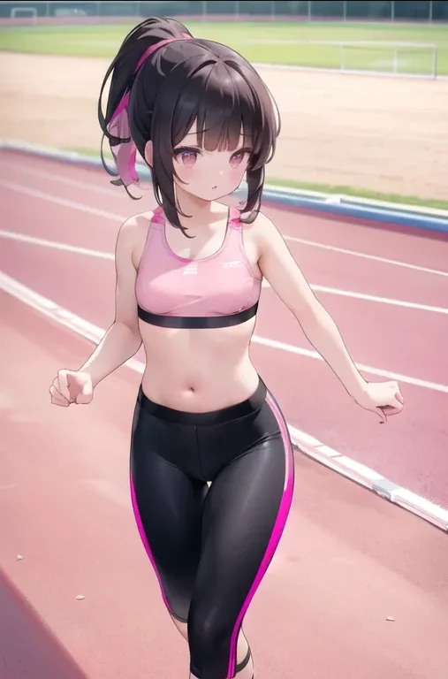 A girl with long pants but no jacket made by AnimeGenius