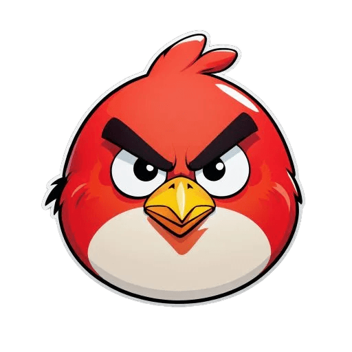 Angry bird sticker