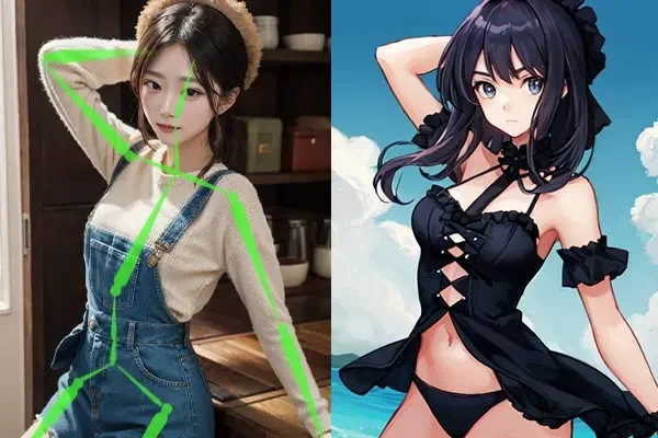 The effect image of Pose recognition