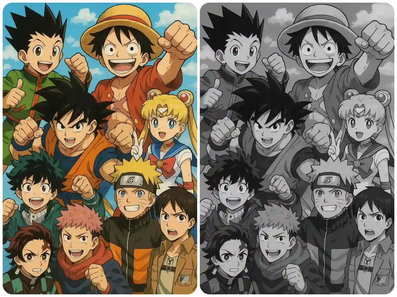 Make Anime Images Black and White