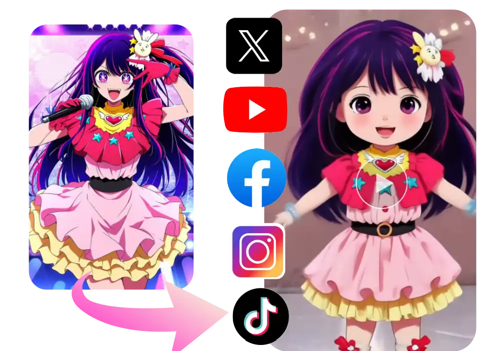 share your chibi video to social media