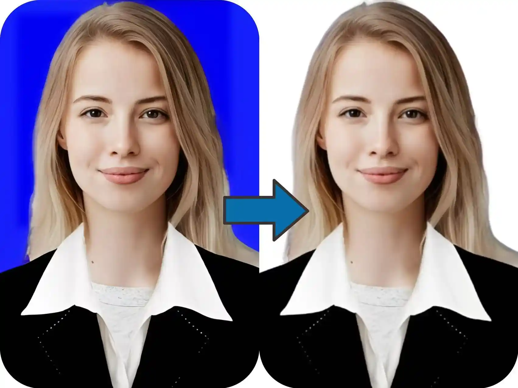 Remove background from white ID photo