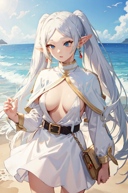 Frieren on beach