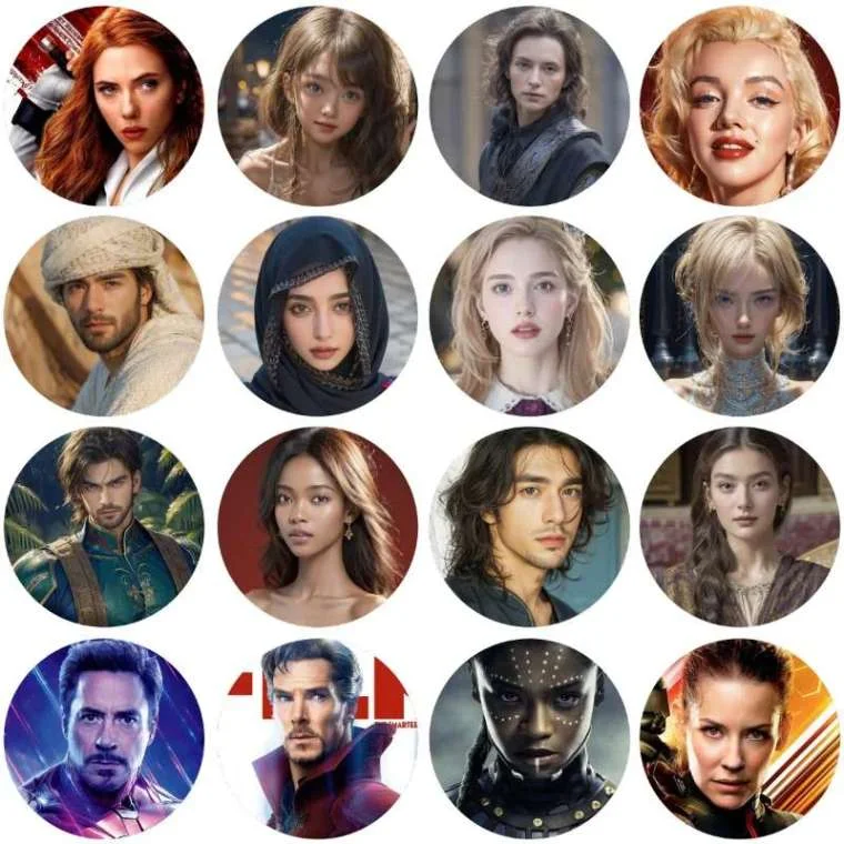 face pictures provided by face swap tool