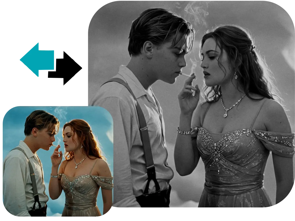 Create a Vintage or Film Noir Look