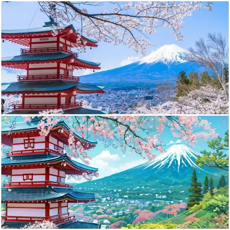 convert landscape photo to watercolor