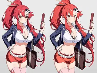 red hair girl is twerking