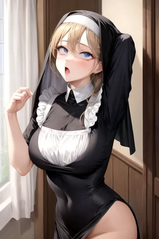 AI Ahegao Nun Art
