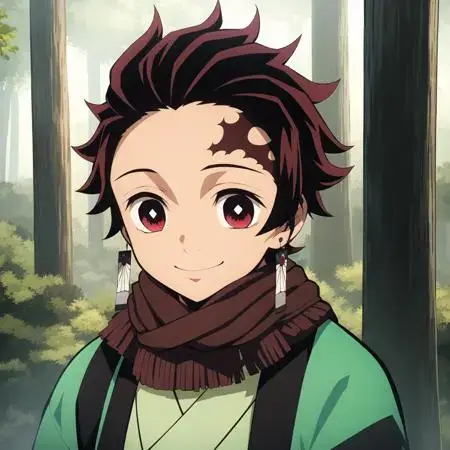 AIが生成した竈門炭治郎の画像