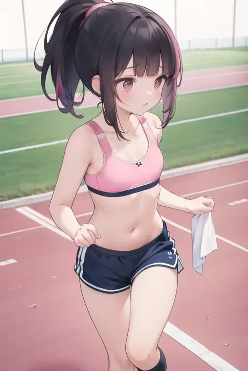 A girl handing a towl made by AnimeGenius