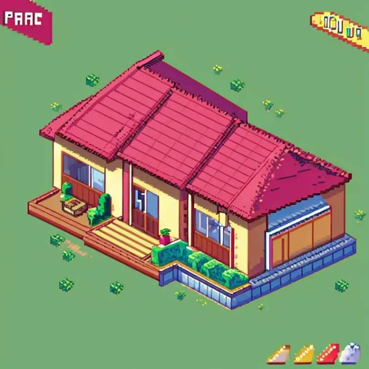 建物のピクセル化