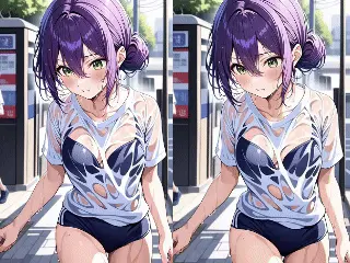 wet girl is twerking