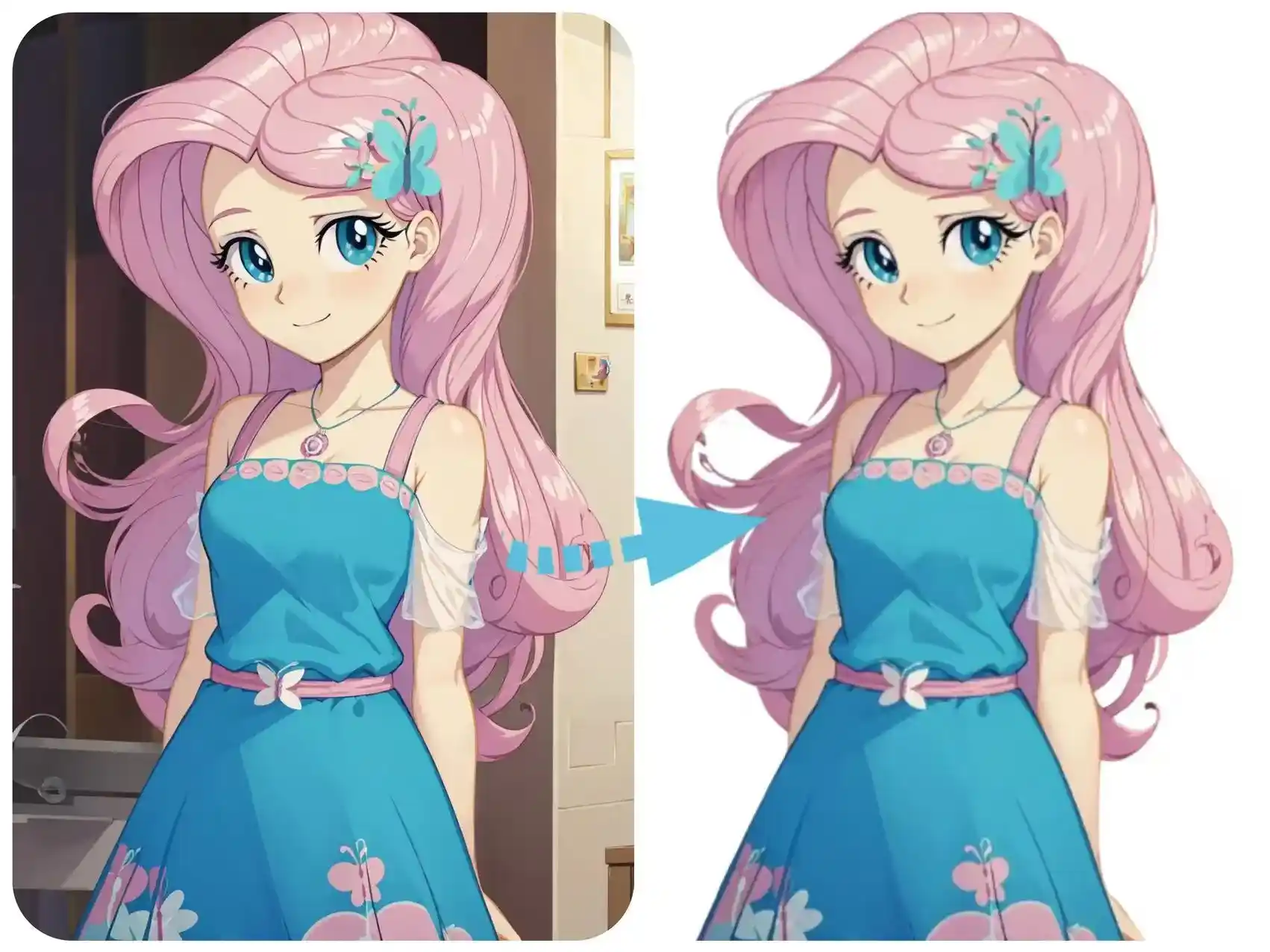 Completely white background using AI background remover