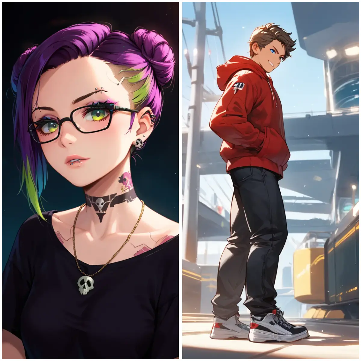 AI-generated cyberpunk character