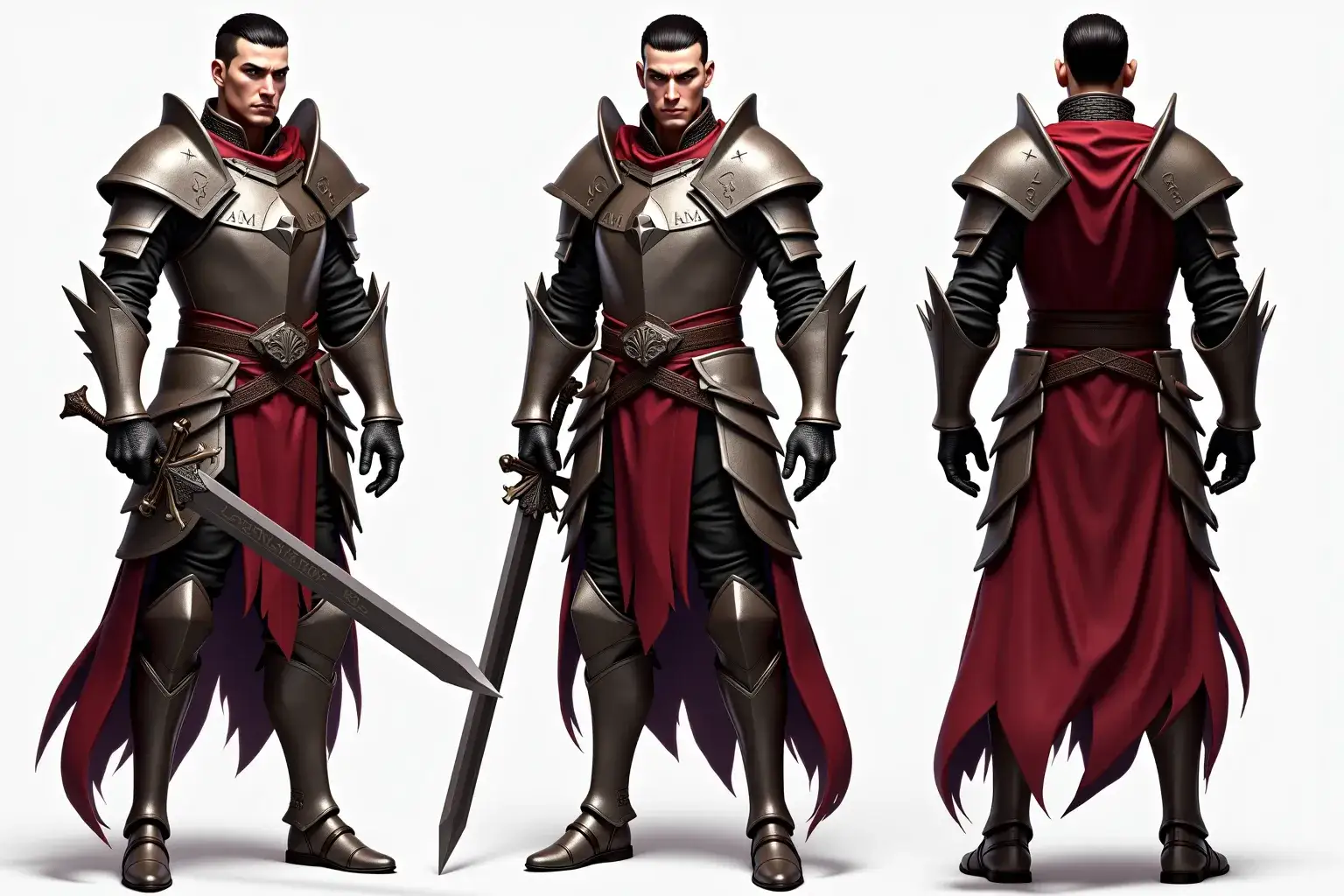 Visualize Game Characters with 3-View Turnaround Sheets