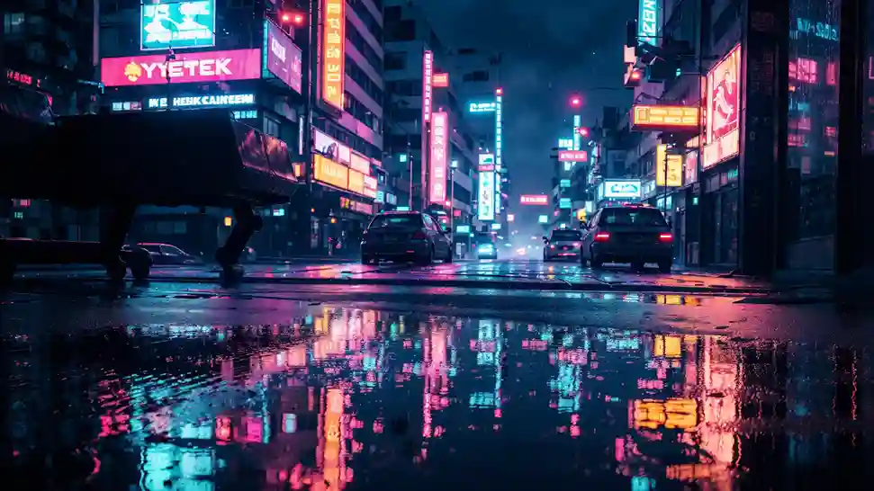 Anime city background