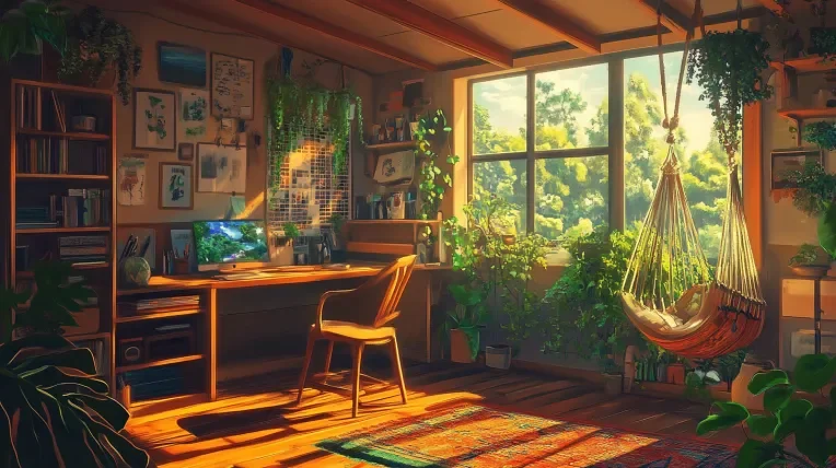 Anime room background