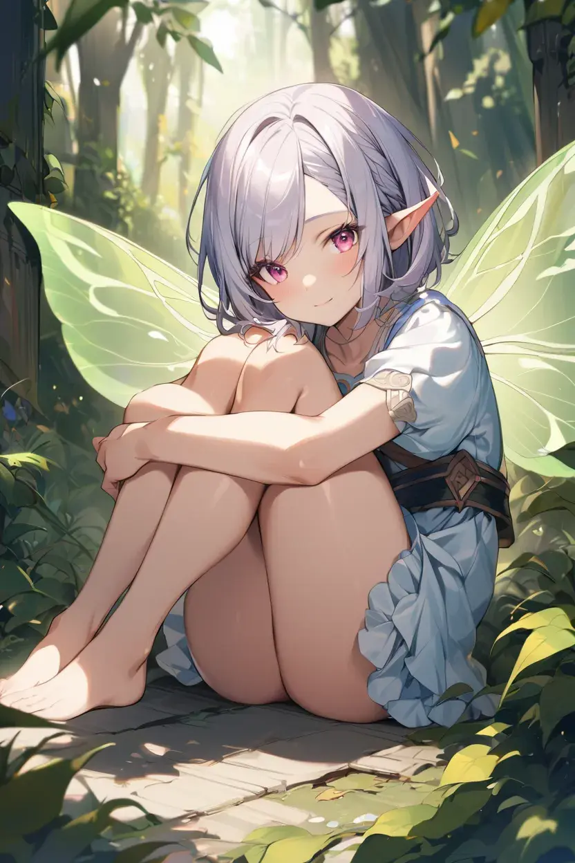 Anime short silver hair