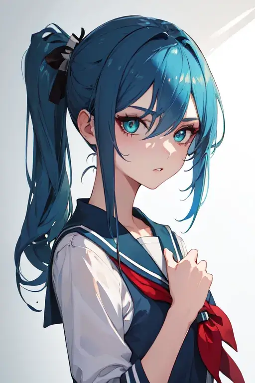 Blue hair girl