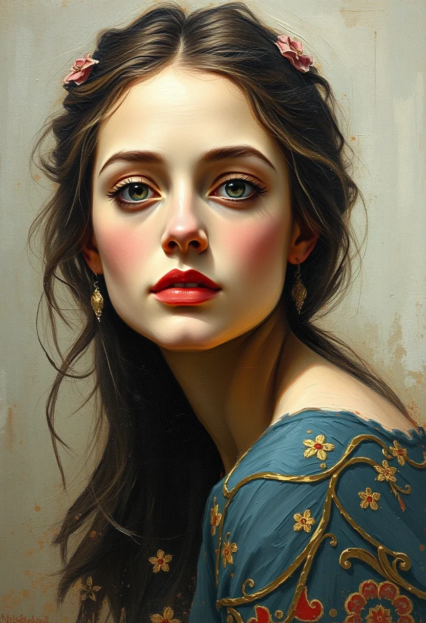 Oil painting made by Flux model