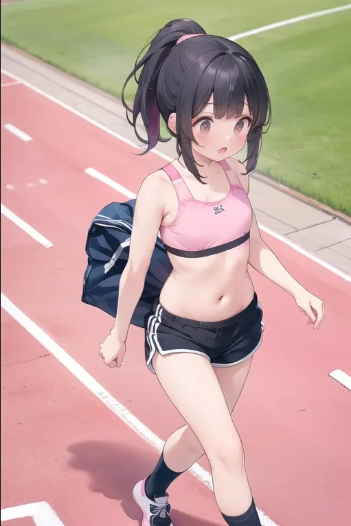 A girl with suprised expression made by AnimeGenius