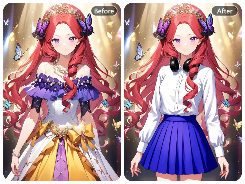 Change character costumes