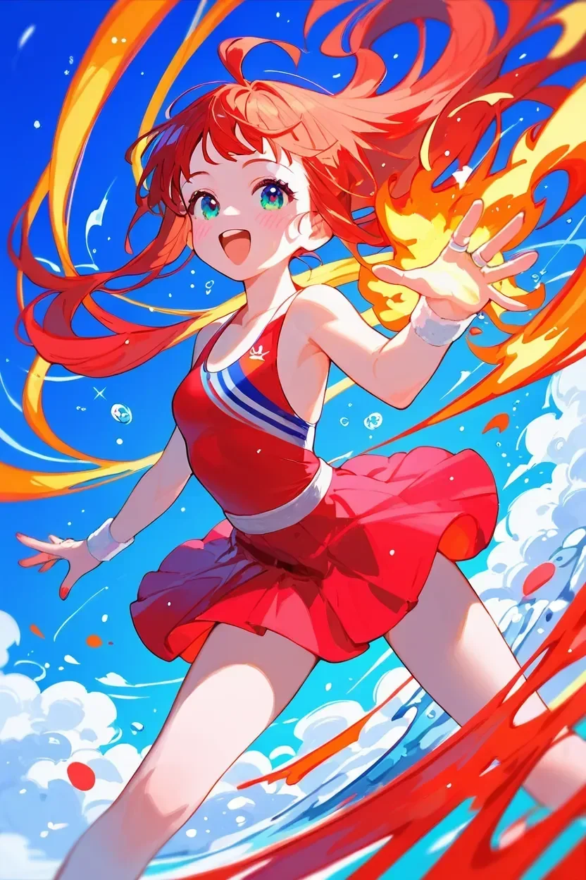 Red dopamine girl for Olympic