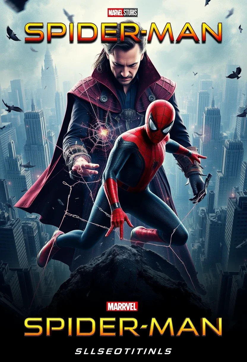 Spider man poster made by Flux model