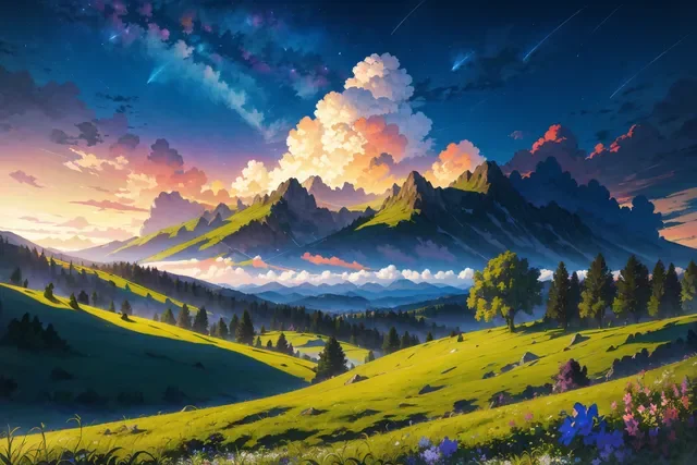 Cloud anime background