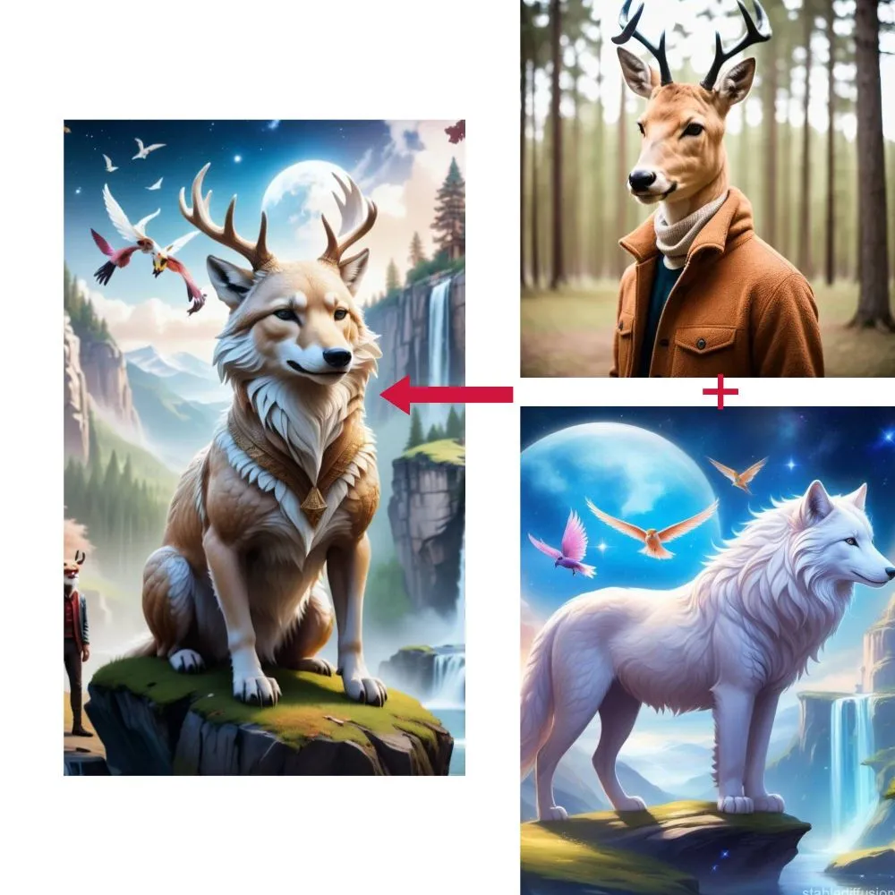 combine two images into a new one