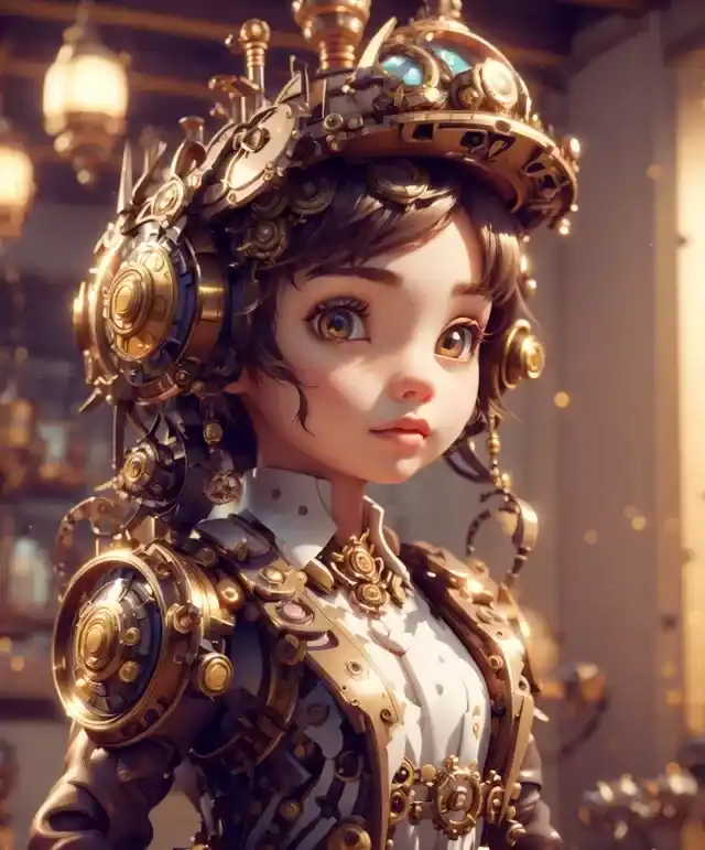 cute steampunk girl