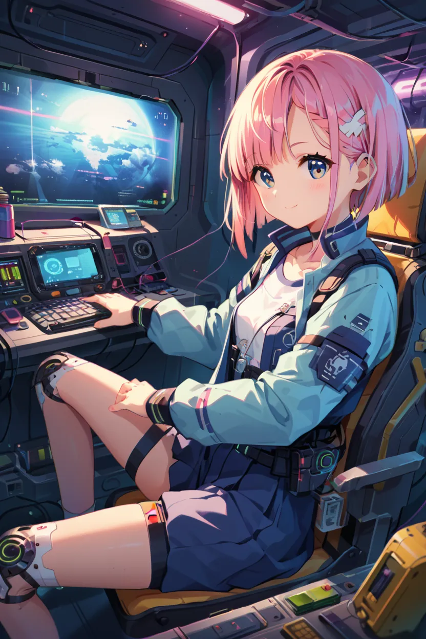 AI cyberpunk anime girl