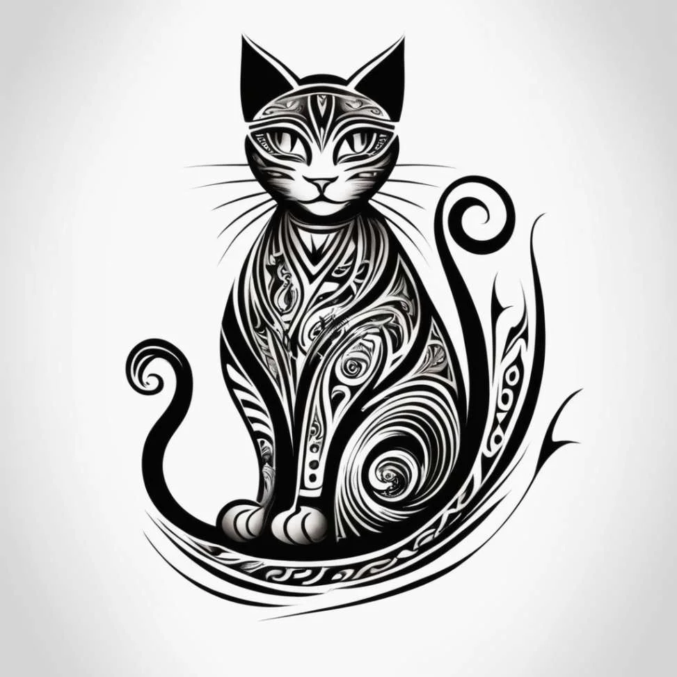 猫のタトゥーデザイン