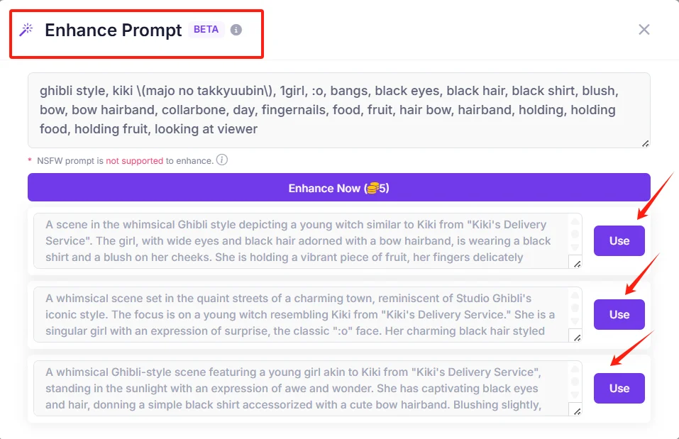 Enhance feature on AnimeGenius