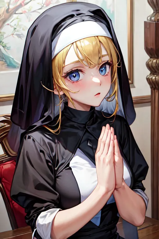 AI art: A nun is praying