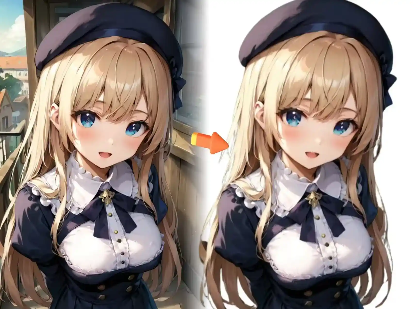 Remove anime background