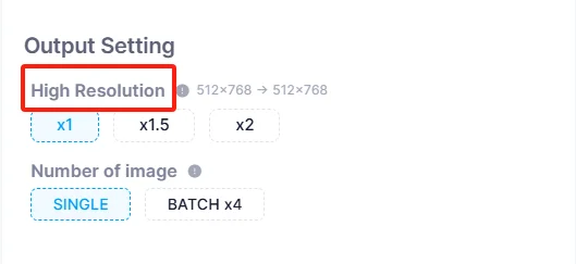 Resolution setting of AnimeGenius