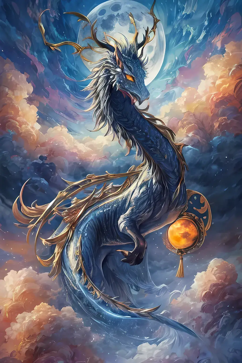 Fantasy style AI Chinese dragon picture