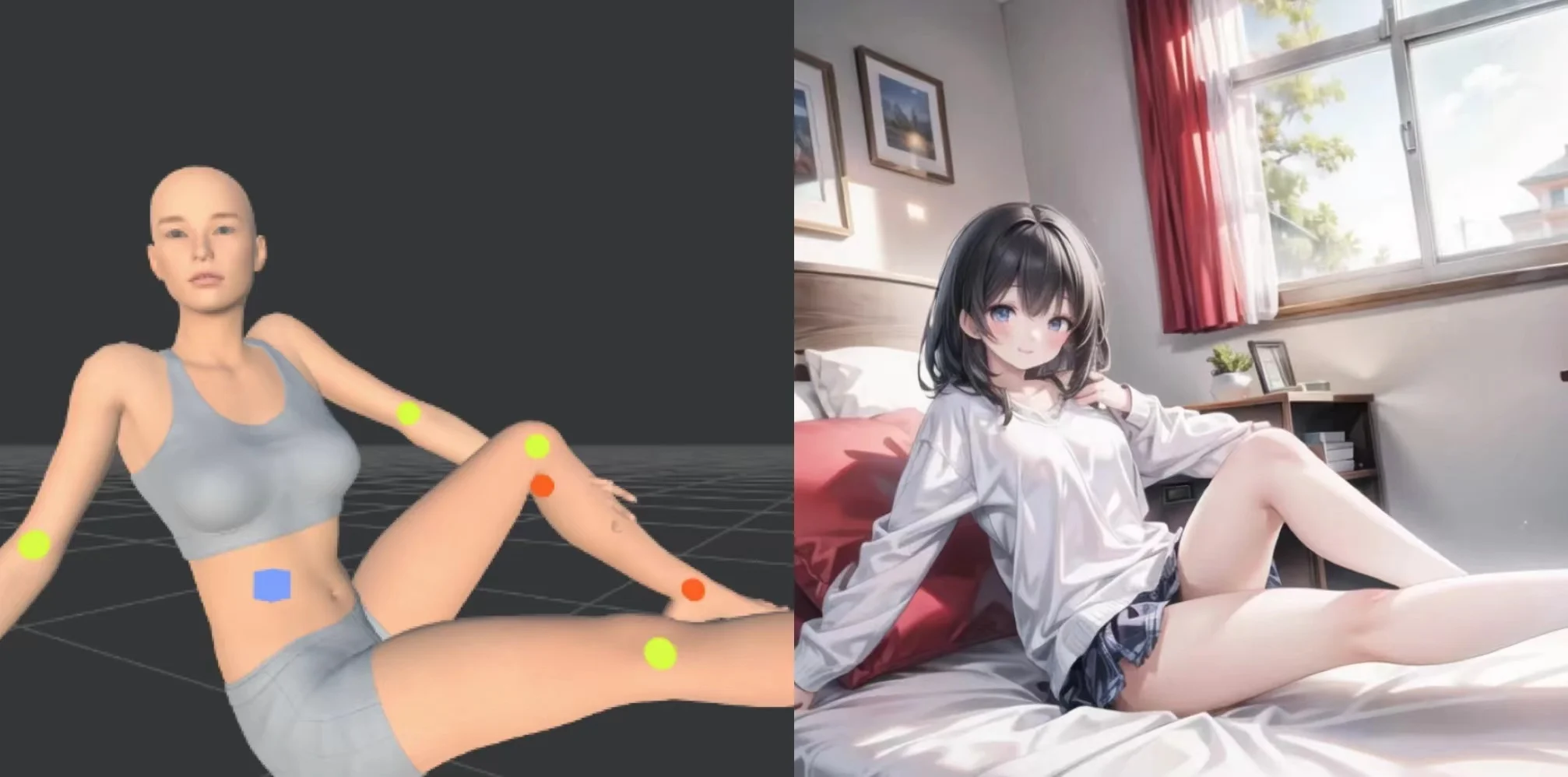 Effect image of Pose to Image made by AnimeGenius