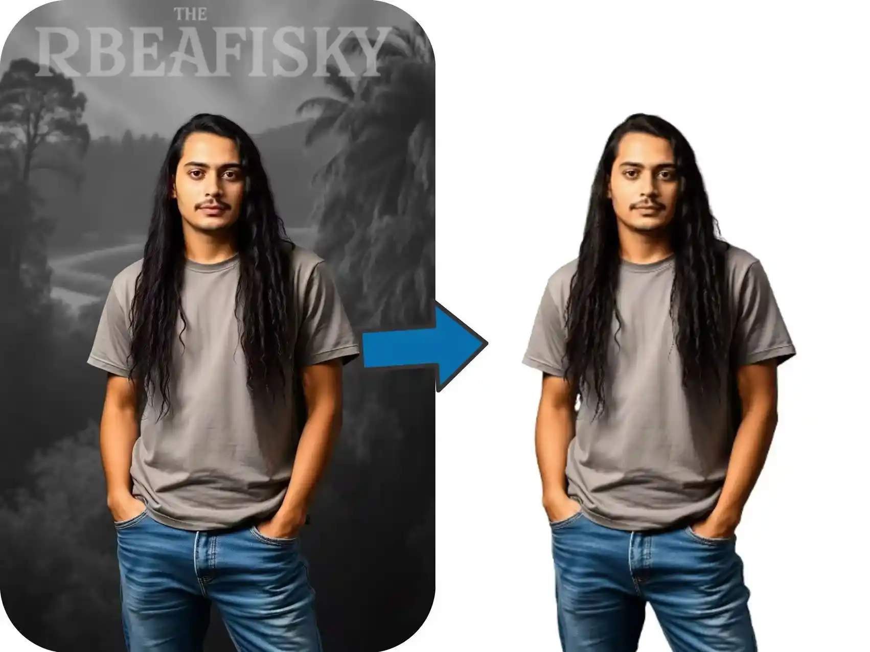 Remove background from poster photo
